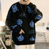 Cartoon Loose Knit Unisex Round Neck Pullover Sweater
