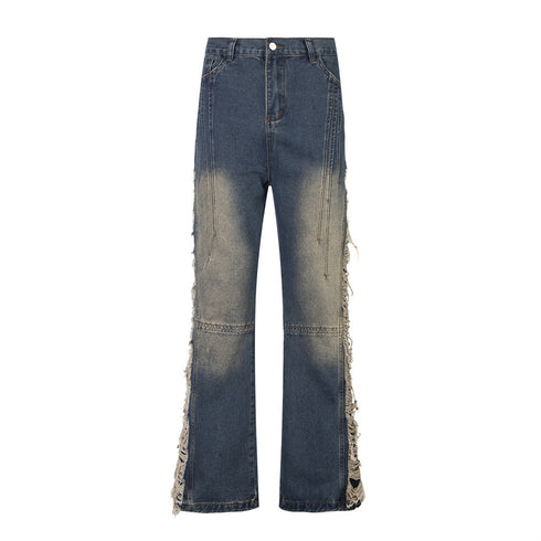 Unisex Ripped Denim Trousers