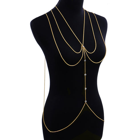 Diamond Fashion Body Chain Jewellery