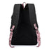 Black-pink USB Charging Student Backpack