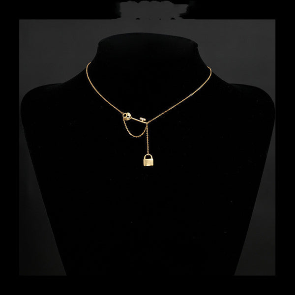 Small Lock Pendant Clavicle Chain Jewellery