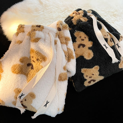 Kids Loose Printed Woollen Trousers