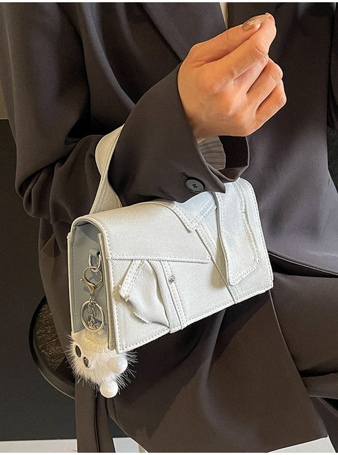 Denim Small Western Style Shoulder Messenger Bag