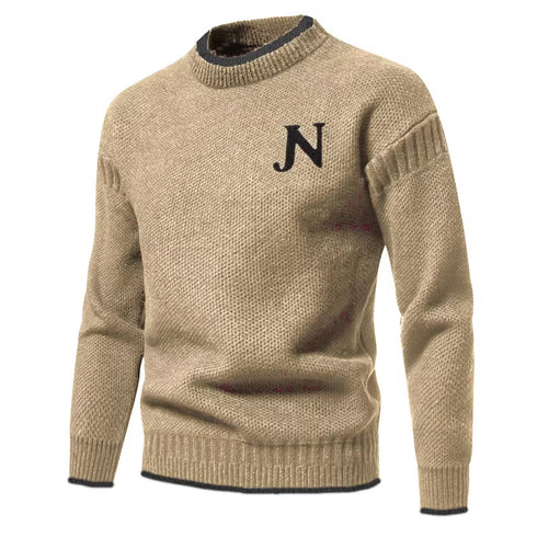 Mens Warm Knitted Bottoming Shirt