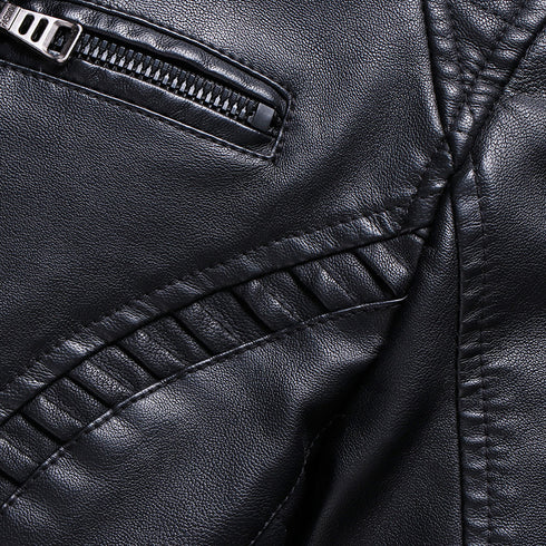 Fleece Warm Leather Jacket