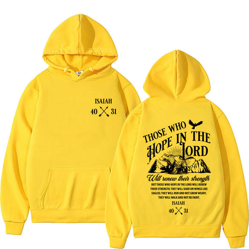 Christian Jesus Letters Print Unisex Hoodies