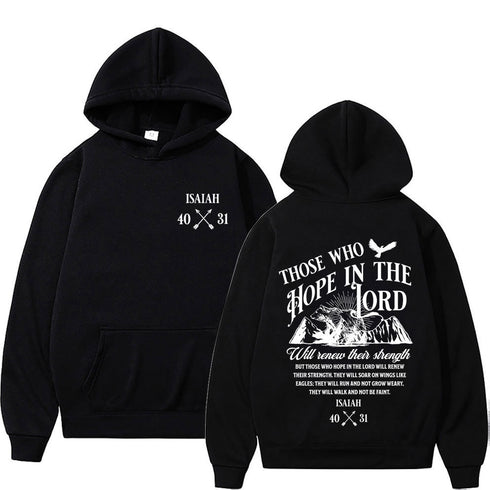 Christian Jesus Letters Print Unisex Hoodies