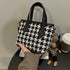 Houndstooth Shoulder Bags for Unisex