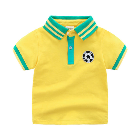 Children's Lapel Polo Sleeves Shirt