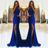 Ladies' Thigh cut long prom dress