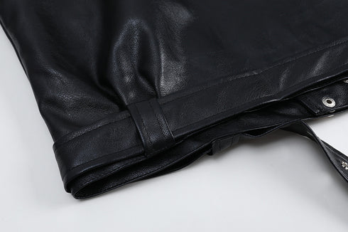 All-match Motorcycle Short Leather Jacket