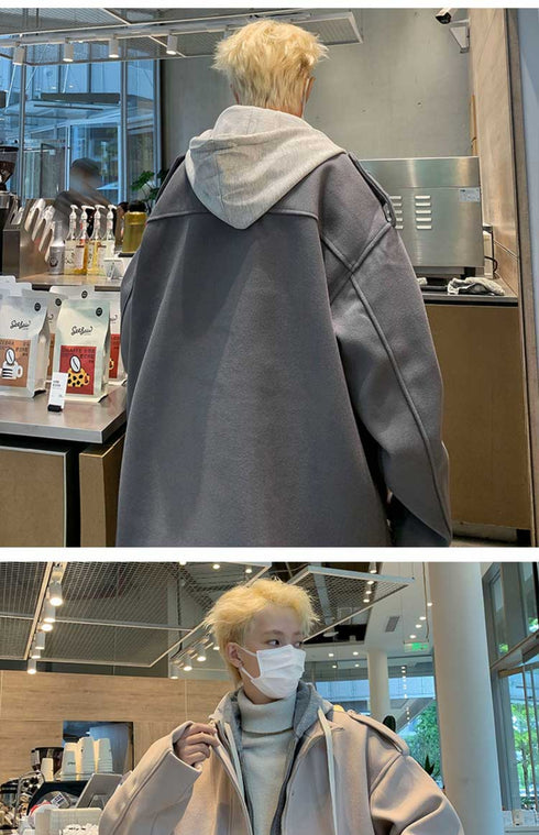 Cold Season Winter Woolen Coats For Men