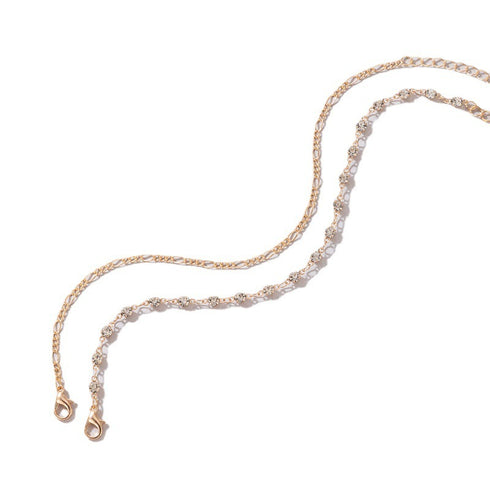 Light Luxury Diamond Double Anklet