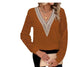 Women's Clothing Long Sleeve V-neck Stitching Shirt