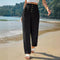 Women's Casual High Waist Cotton Trousers