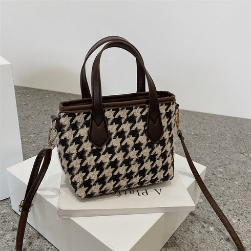 Houndstooth Shoulder Bags for Unisex