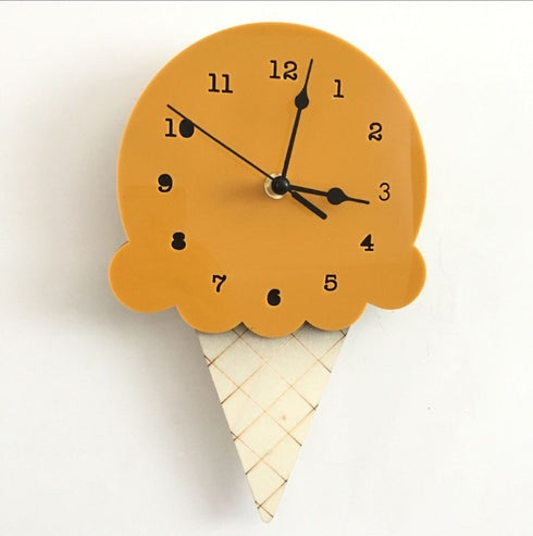 Ice Cream Clock Wall Decoration