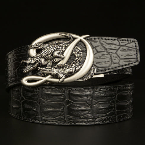 Crocodile Buckle Belt Made of pure Cowhide