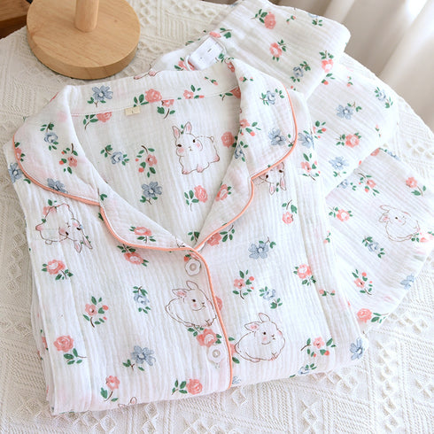 Women's Pure Cotton Spring Crepe Shirt Trousers