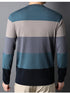 Men's Round Neck Striped Knitted Shirt