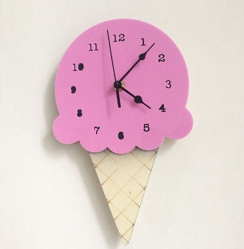 Ice Cream Clock Wall Decoration