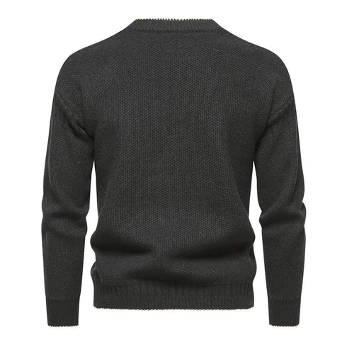 Mens Warm Knitted Bottoming Shirt