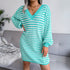 Women's Long Sleeve Striped Sweater Dress