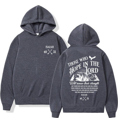 Christian Jesus Letters Print Unisex Hoodies
