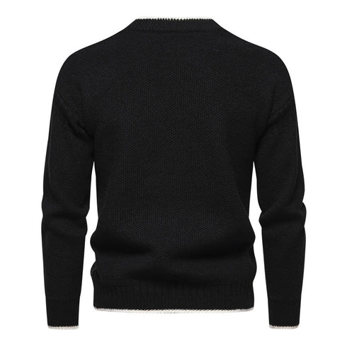 Mens Warm Knitted Bottoming Shirt