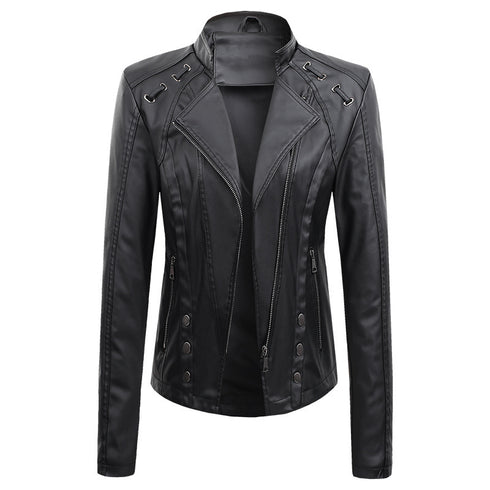 Women's Short Leather Jacket