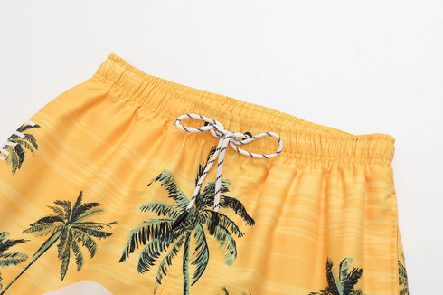 Coconut Pattern Beach Shorts For Men