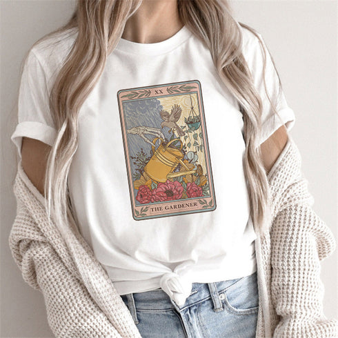 Women Print T-shirts Female Cartoon Tops