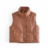 Casual Leather Vest Jacket