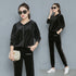Women's Wide Leg Velvet Tracksuit