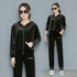 Women's Wide Leg Velvet Tracksuit