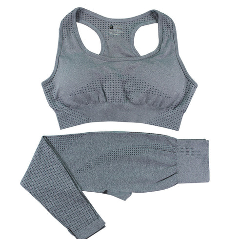 Seamless  High Waist Leggings and Crop Top Yoga Set
