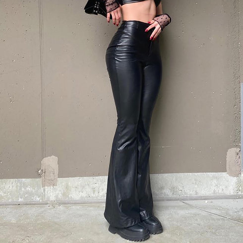 Women's High Waist Stretch Bootleg Pants