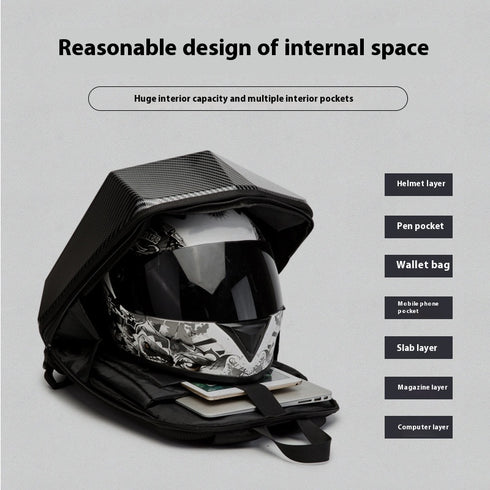 Motorcycle Knight Hard Shell Backpack
