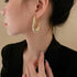Silver and Golden Studded Ear Hoops