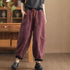 Women's Loose Stitching And Brushed Warm Trousers
