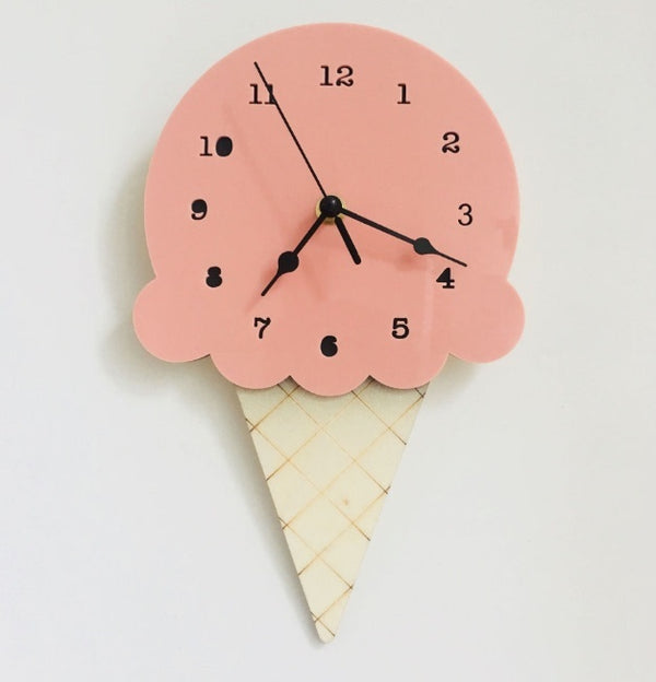 Ice Cream Clock Wall Decoration
