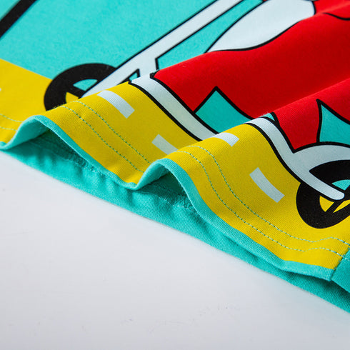 Toddler's Dino Monster Half Sleeve Shirt