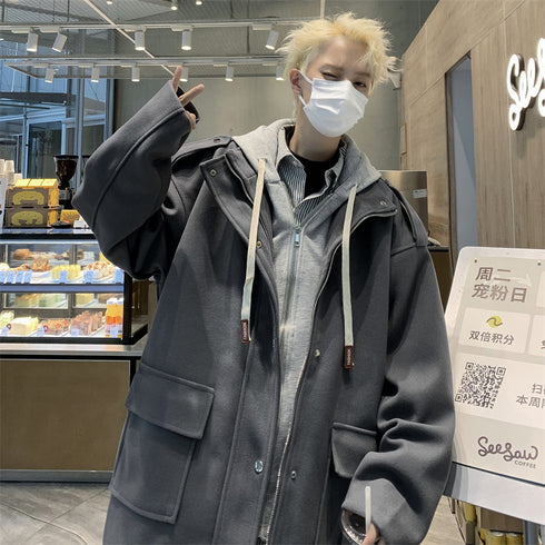 Cold Season Winter Woolen Coats For Men