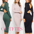 Women's Suits Sweater Backless Bow Tight Dresses