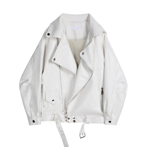 All-match Motorcycle Short Leather Jacket