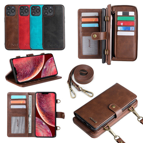 Strong Adsorption Leather Flip Phone Cases