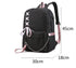 Black-pink USB Charging Student Backpack