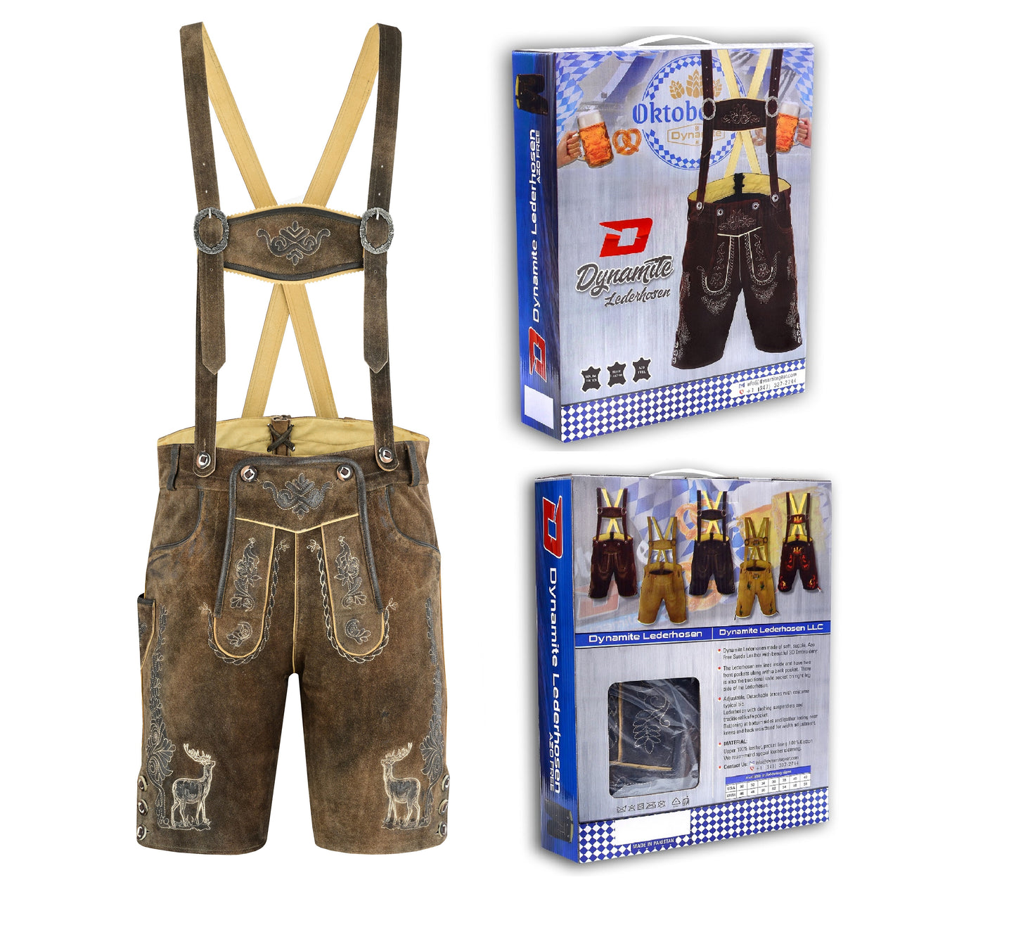 Bavarian Oktoberfest Lederhosen Shorts DG-1042