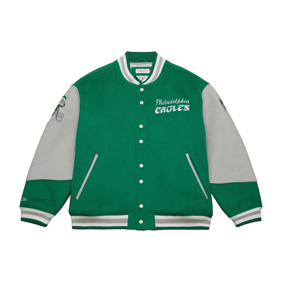 Mitchell & Ness Philadelphia Eagles NWT Princess Diana Varsity Jacket NFL 90's Letterman Jersey REPLICA