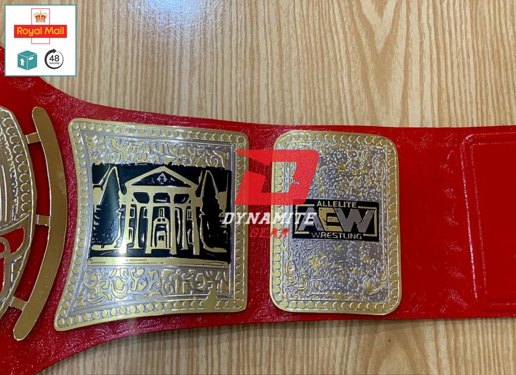 DG-5017R TNT AEW Red Wrestling Championship Belt